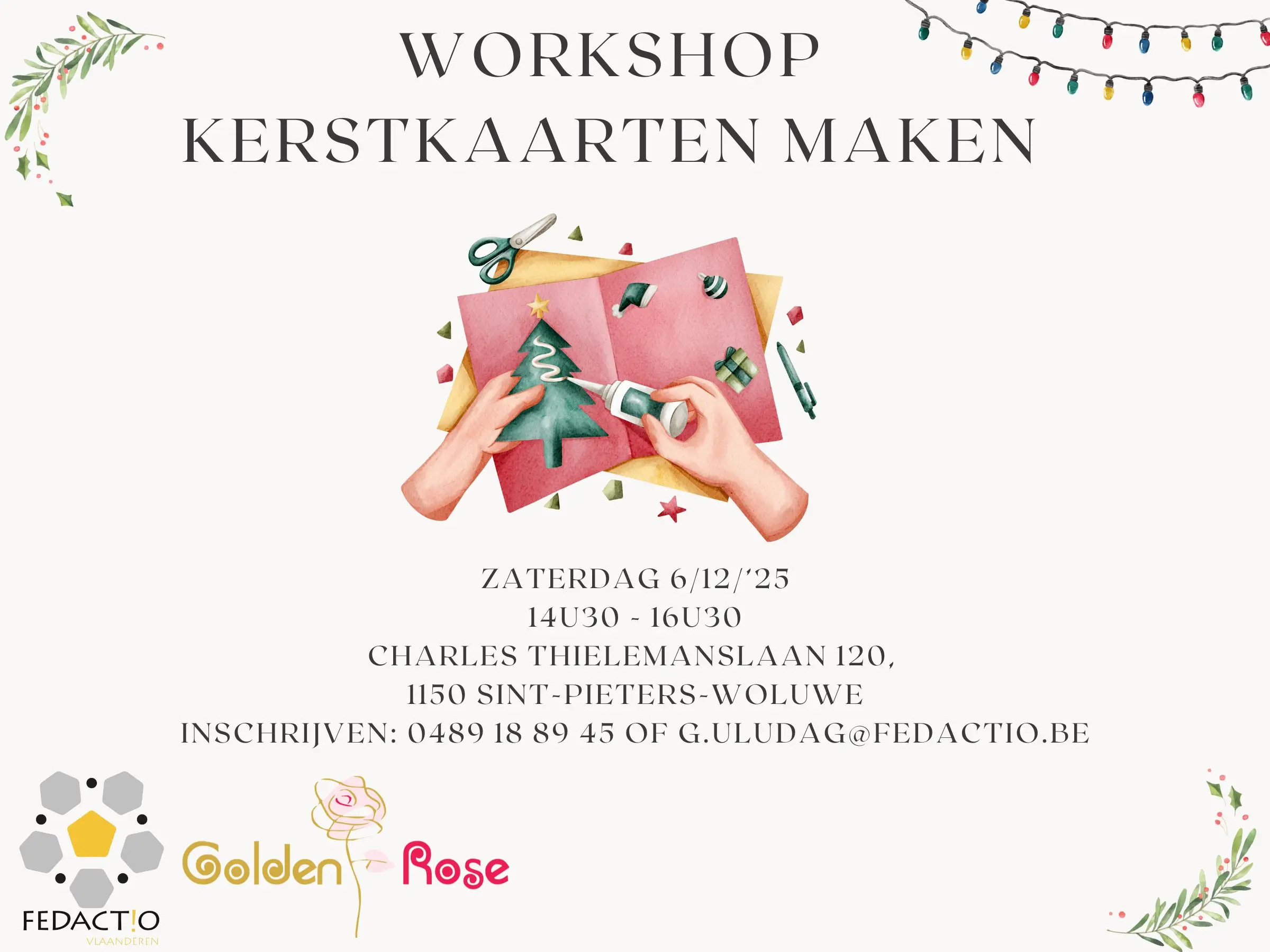 Workshop kerstkaarten maken 6/12/2025