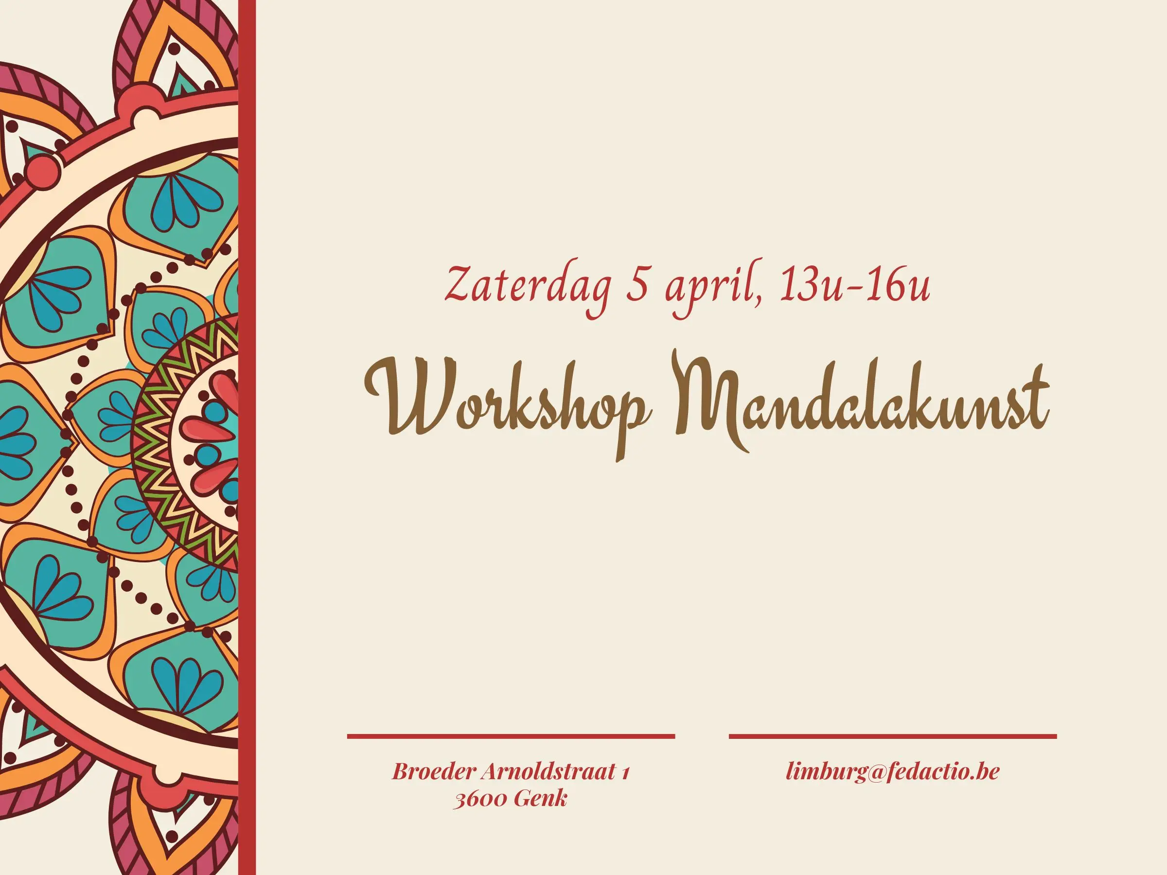 Workshop mandalakunst Limburg 2025